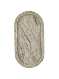 Deko-Tablett Oval Aus Marmor