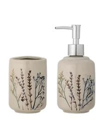 Bloomingville Handgemachtes Bad-Accessoires-Set Bea Mit Gräser-Motiv, 2-tlg.