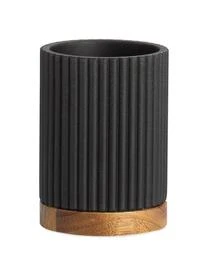 Zahnputzbecher Laura Mit Holz-Dekor